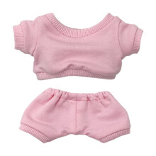 niannyyhouse 20cm Plys dukketj Sportstj Dragter Sweatshirts Bukser Dukke Dress up (Pink 20cm)