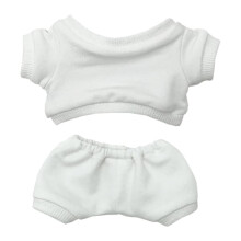 niannyyhouse 10 cm Plys dukketj Sportstj Dragter Sweatshirts Bukser Dukke Dress up (hvid 10 cm)