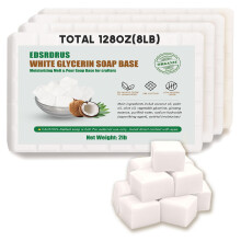 EDSRDRUS 8LB witte glycerine zeepbasis DIY handgemaakte zeep Hydraterende smelt- en gietzeepbasis voor het maken van plantaardige glycerine en ko