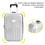 Baby Suitcase Toy Cute Plastic Rolling Suitcase Mini Luggage Box (Silver) 4