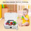 Baby Suitcase Toy Cute Plastic Rolling Suitcase Mini Luggage Box (Silver) 5