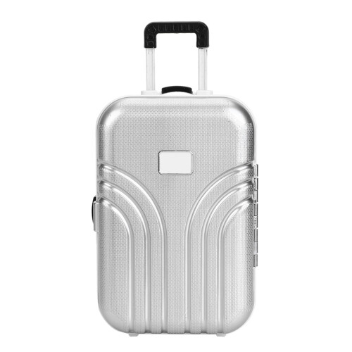 Baby Suitcase Toy Cute Plastic Rolling Suitcase Mini Luggage Box (Silver) 2