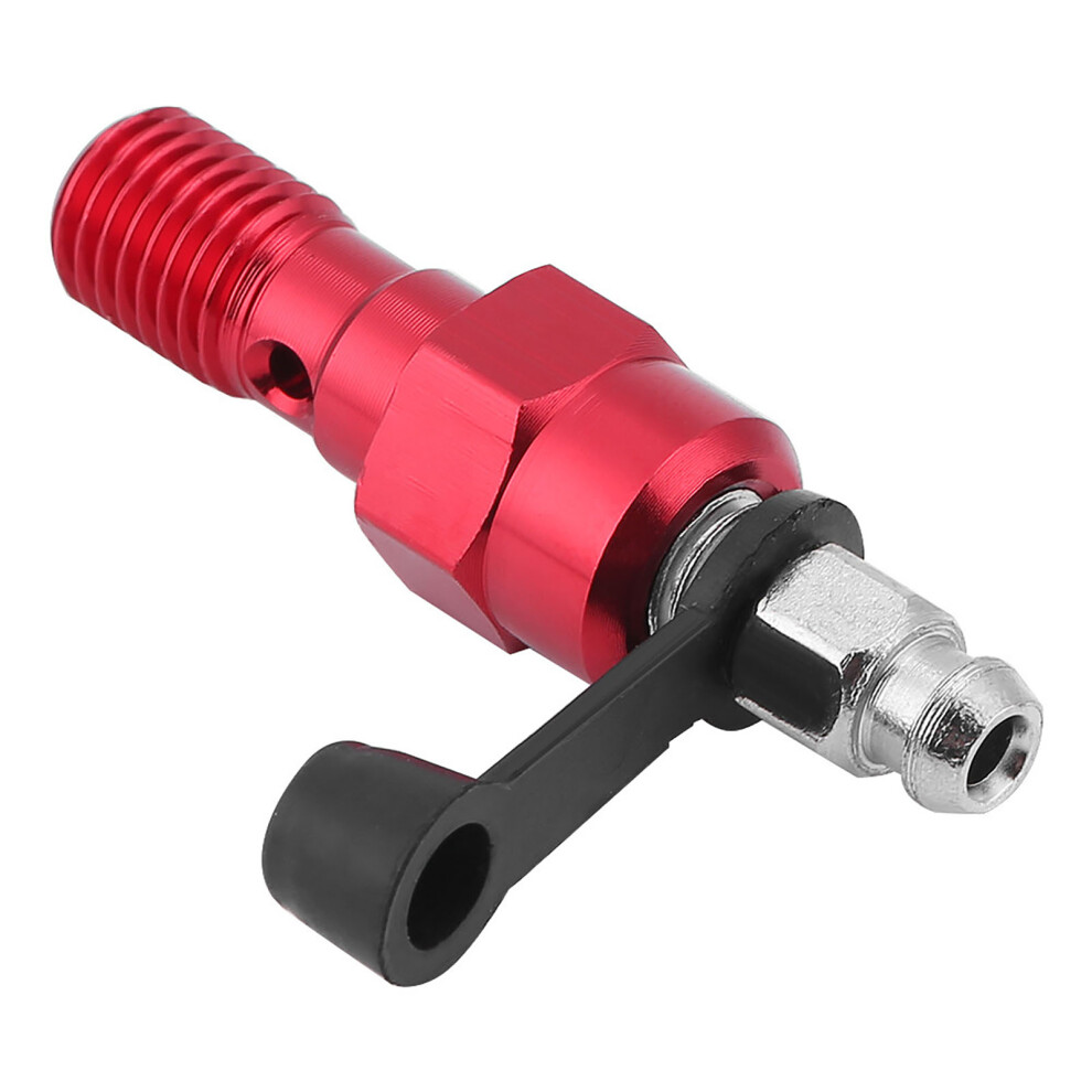 M10x1.25mm Motorcycle Brake Master Cylinder Caliper Bleed Screw Nipple Banjo Bolt Dust Cap Red 7891324605131