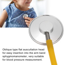 Professional Single Head Stethoscope Aluminium Alloy Heart Lung Detection Echoscope (Yellow)