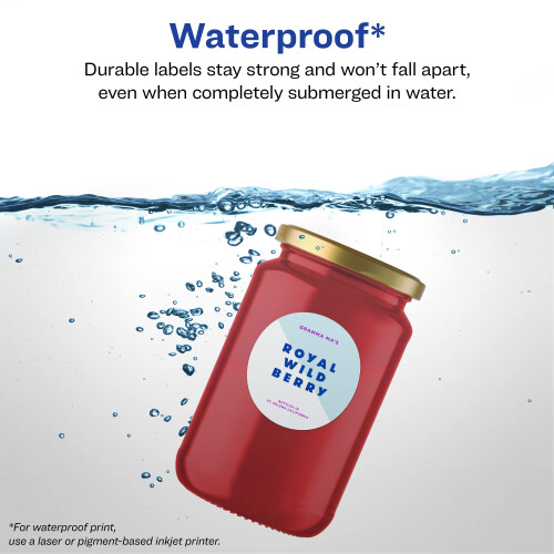tiquettes rondes Avery Durable Imperproof 1