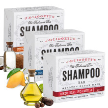 Formula originale di J.R.Liggetts Formula idratante e barre di shampoo ad olio di cocco e argan - barre di shampoo nutriente a base vegetale per tutt