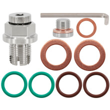 DSNADUO M14.1-1.25 x 15 mm de gran tamao de piggyback drenaje tapn de desage de acero inoxidable kit de reparacin de rosca de mordedura de aceite