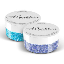 MARBLERS Cosmetic Grade Fine Glitter Duo [ICY Blue & Aqua Blue] 0,36 oz (10 g) | Ungiftig | Vegan | Tierversuchsfrei | Lidschatten, Nagellack, Na