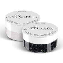 MARBLERS Kosmetik-Glitzer-Duo [Regenbogenorange & Hellgold] 10 g | Ungiftig | Vegan | Tierversuchsfrei | Lidschatten-Nagellack