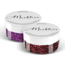 MARBLERS Cosmetic Grade Fine Glitter Duo [Sangria & Holo Magenta] 0,36 oz (10 g) | Ungiftig | Vegan | Tierversuchsfrei | Lidschatten Nagellack