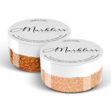 MARBLERS Cosmetic Grade Fine Glitter Duo [Unicorn Orange & Copper] 0,36 oz (10 g) | Ungiftig | Vegan | Tierversuchsfrei | Lidschatten Nagellack