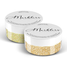 MARBLERS Cosmetic Grade Fijne Glitter Duo [Unicorn Geel & Silk Beige] 0.36oz (10g) | Niet Giftig | Vegan | Dierproefvrij | Oogschaduw