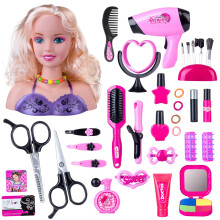 Konhaovf Kids Hair Styling Doll with Makeup Practice comprend le s che-cheveux et les accessoires (violet)