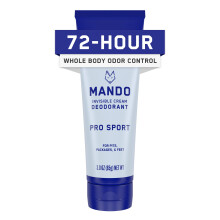 Mando Ganzkrper-Deodorant fr Mnner  Unsichtbare Creme  72-Stunden-Geruchskontrolle  Aluminiumfrei, ohne Backpulver, hautvertrglich  3-Unzen-T