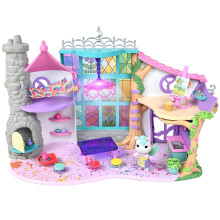 Sunny Days Entertainment Honey Bee Acres Rainbow Ridge Sunburst Art Studio 50 Mbelzubehr mit exklusiver Einhornfigur | Leuchtendes Puppenhaus-Spi