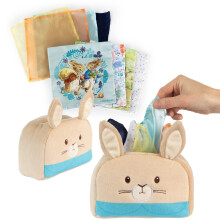 Lasten suosima Peter Rabbit Tissue Box Montessori Sensor Lelu 8 kaksipuolista kudosta vauvoille Vauvoille ja lapsille Beatrix Potter -kirjojen perust
