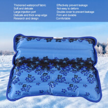 Thickened Ice Pillow Soft Water Cushion Cooling Cushion for Home Travel (36*36cm Dark Blue)