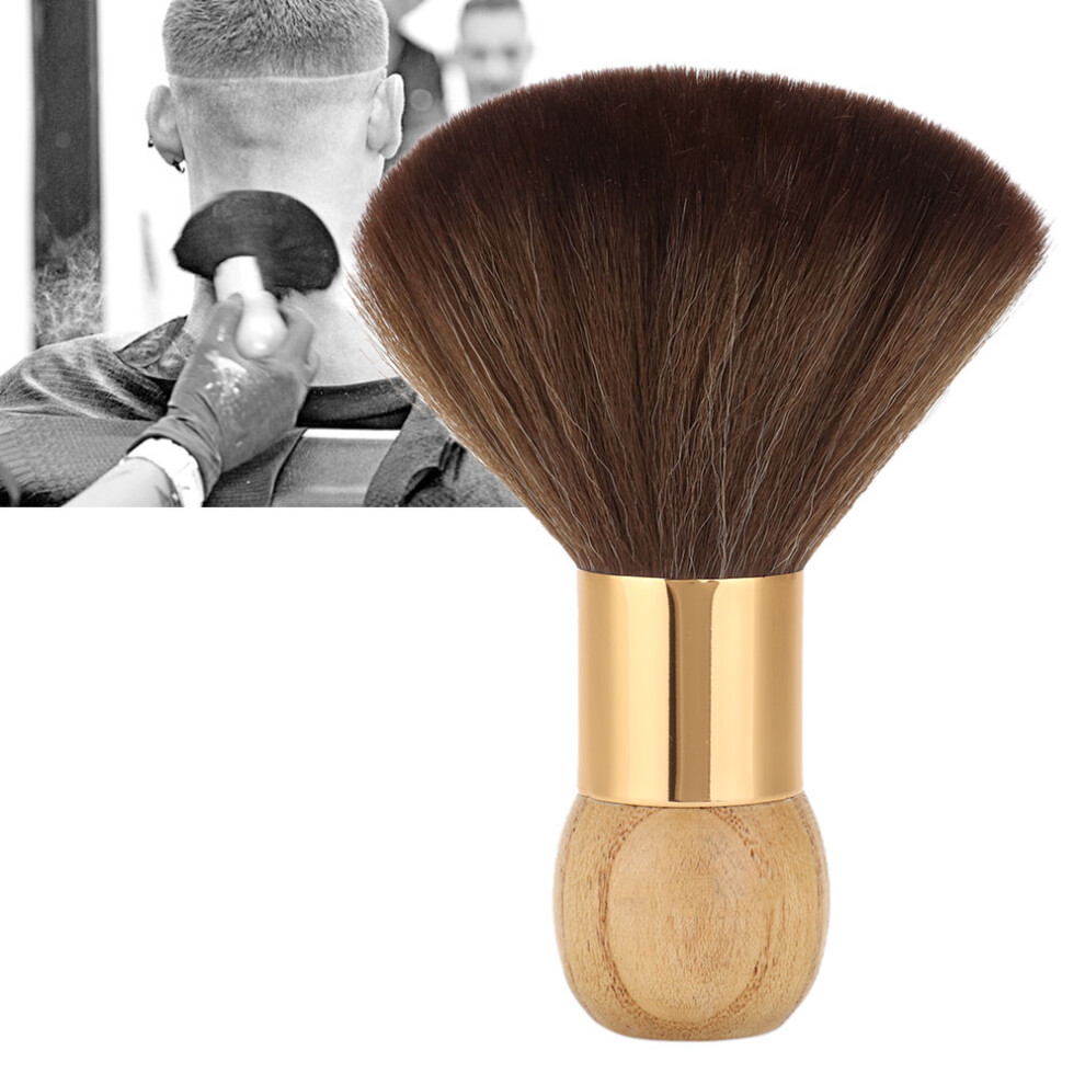 Barber Neck Face Duster Brush Soft Cleaning Hairbrush Short Hair Sweep Brush(Burlywood)