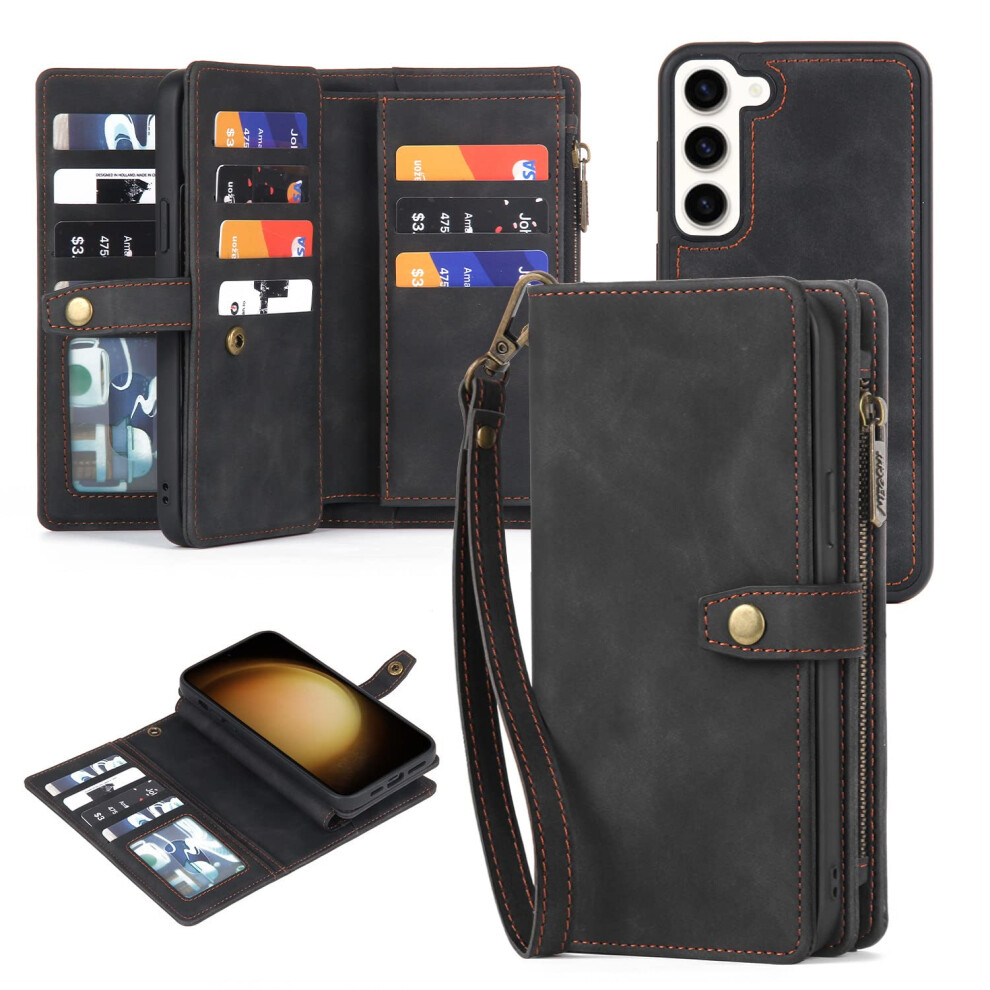 Twohead For Samsung Galaxy S23 Plus Wallet Case With Card Holder & Detachable Magnetic Phone Case For Galaxy S23 + 6.6 In Pu Leather Phone Case W 772168896114