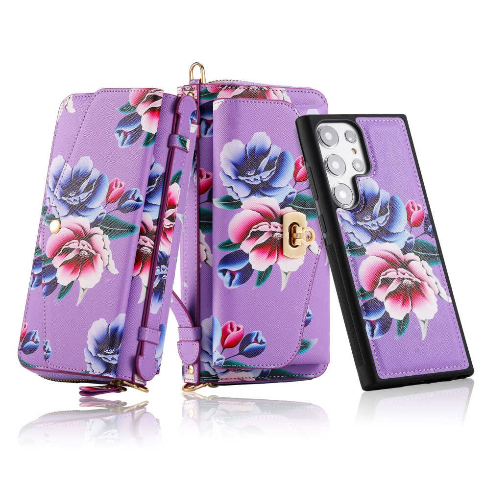 Litou Kompatibel Mit Samsung Galaxy S23 Plus, Brieftaschen-Hlle Fr Damen Mit Abnehmbarer Magnetischer Handyhlle, Rfid-Blockierender Kartenhalt-image