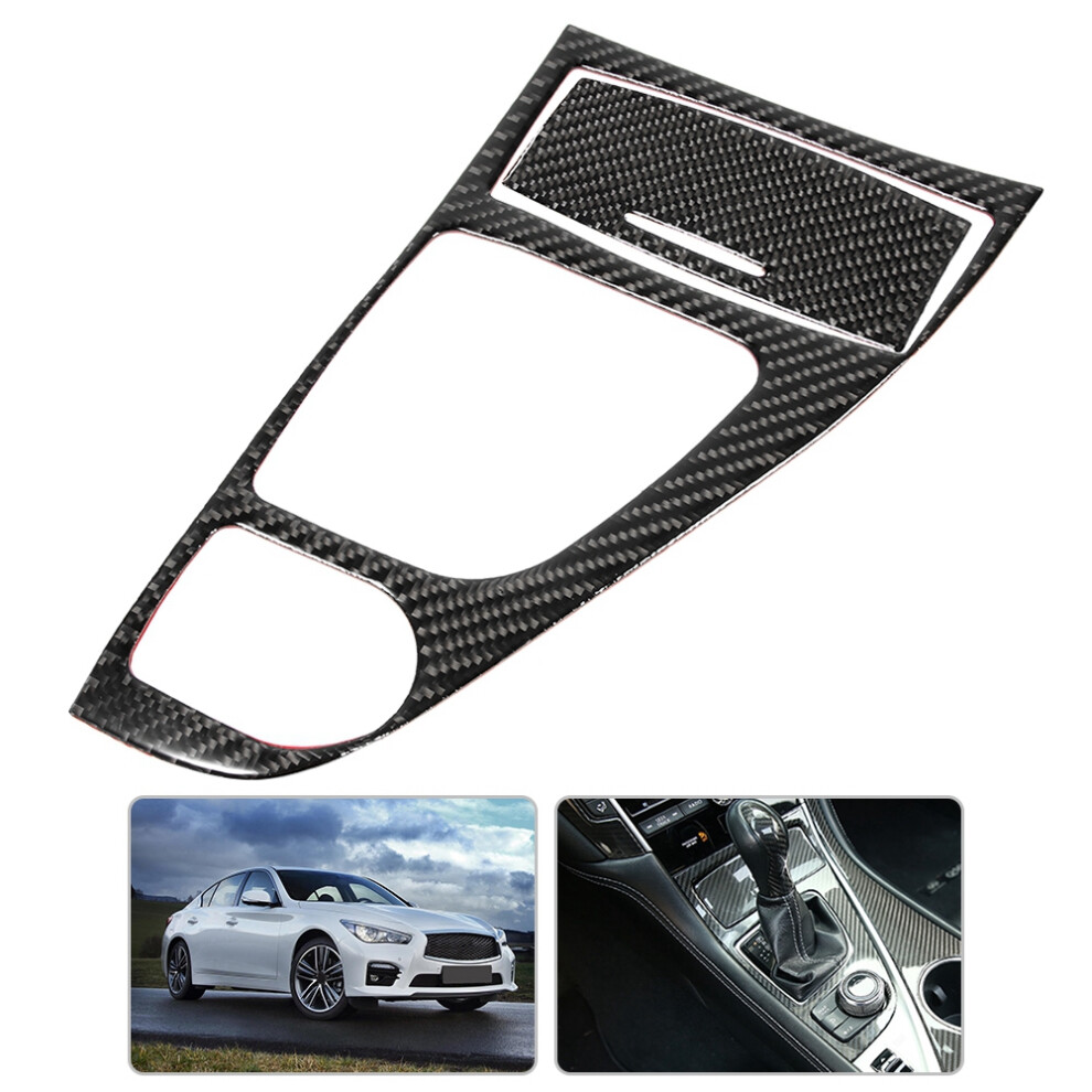 2Pcs Carbon Fiber Gear Shift Panel Cover Trim Set Fit For Infiniti Q50/Q60 2013-2019 7891324606398