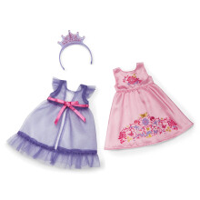 American Girl WellieWishers 14,5-tommer dukke Royal Ruffles Natkjole & Robe Outfit med et tiara pandebnd til alderen 4+
