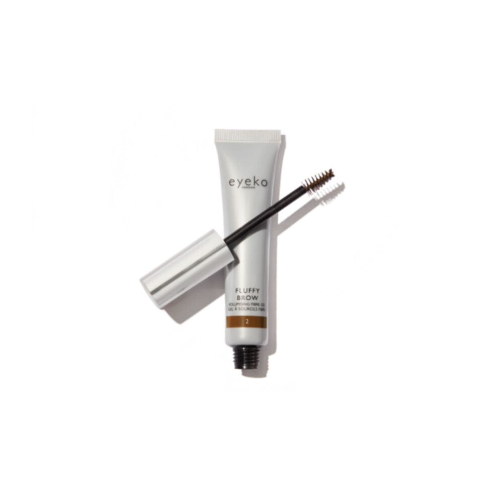 Eyeko Fluffy Brow - Shade 2 Filh Moyen Brun moyen - Gel de sourcils teints de fibres amliors - Volume et maintien - avec huile de ricin et vit
