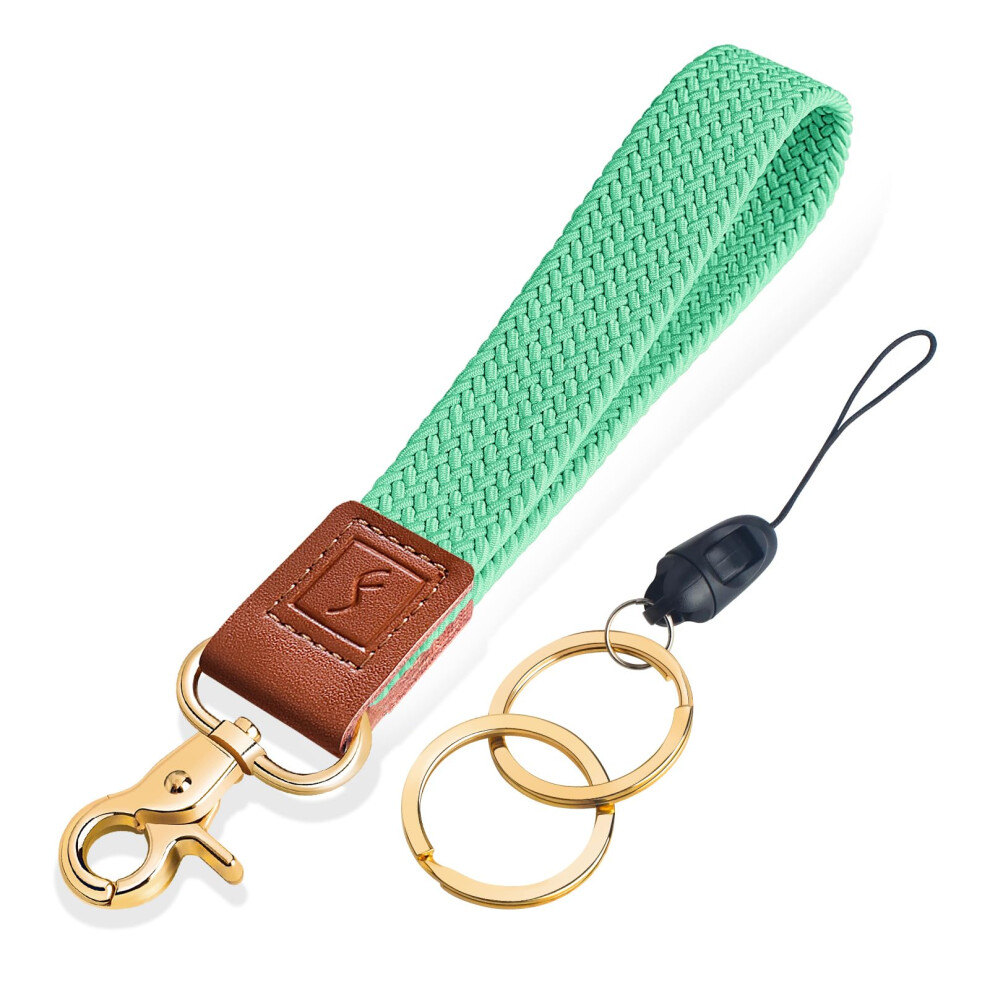 Fishent Stretchy Polsbandje Sleutelhanger Gevlochten Schattig Polskoorden Voor Sleutels Sleutelhanger Houder Voor Dames Heren Polsband Sleutelhanger-image