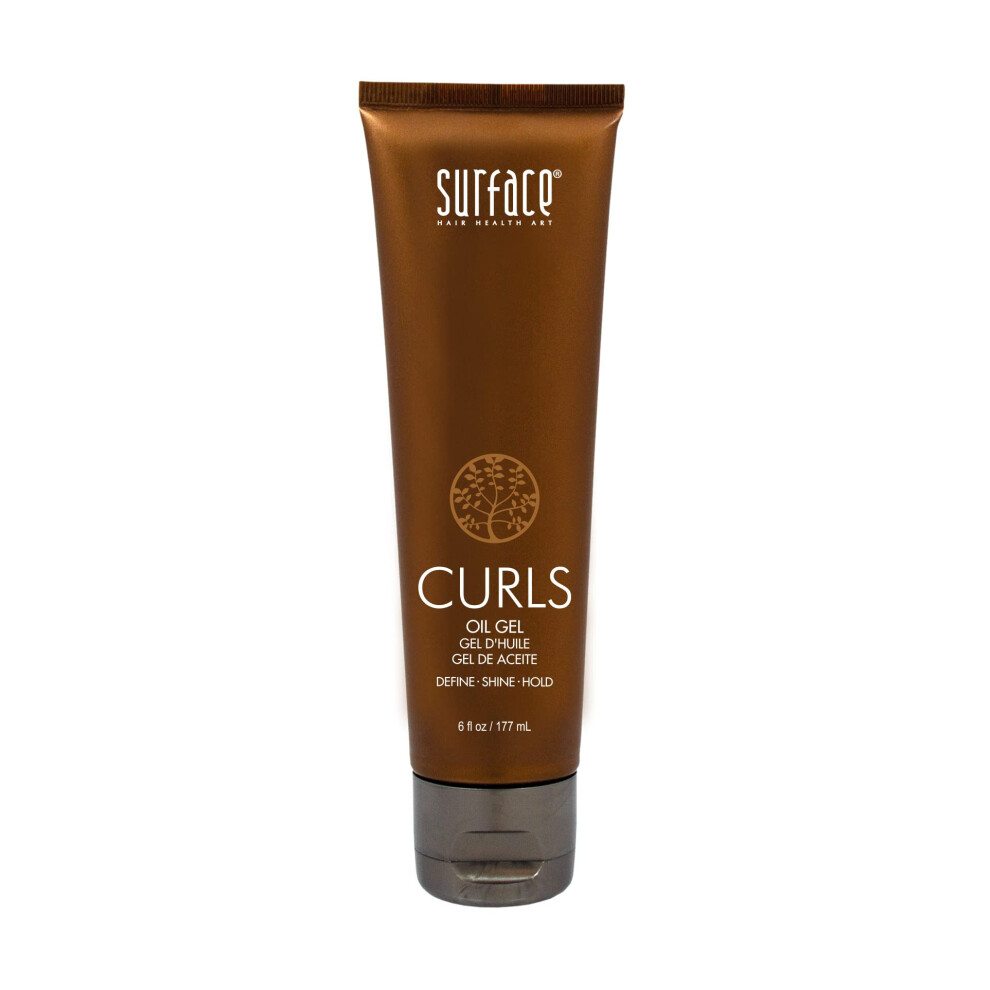 Surface Hair - Curls Oil Gel - Defines Adds Shine And Provides Frizz Free Style Longevity - 6 Fl Oz