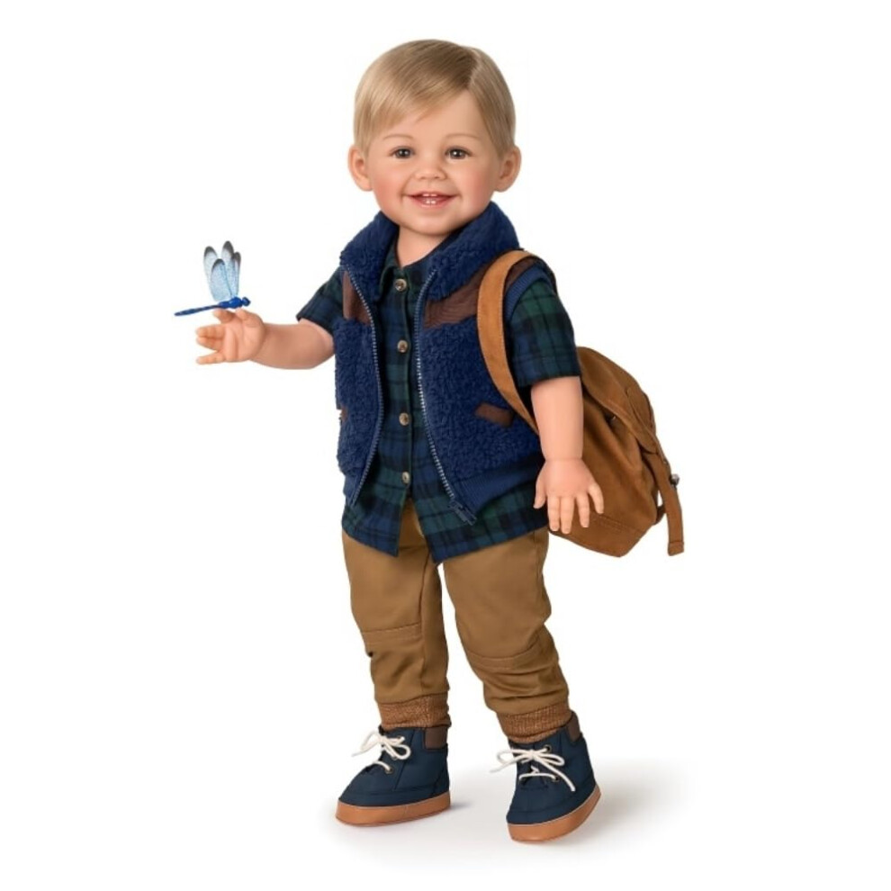 The Ashton-Drake Galleries Petit Explorer Toddler Doll by ping lau 22 pouces pos   sable avec un sac     dos et une tenue en plein air
