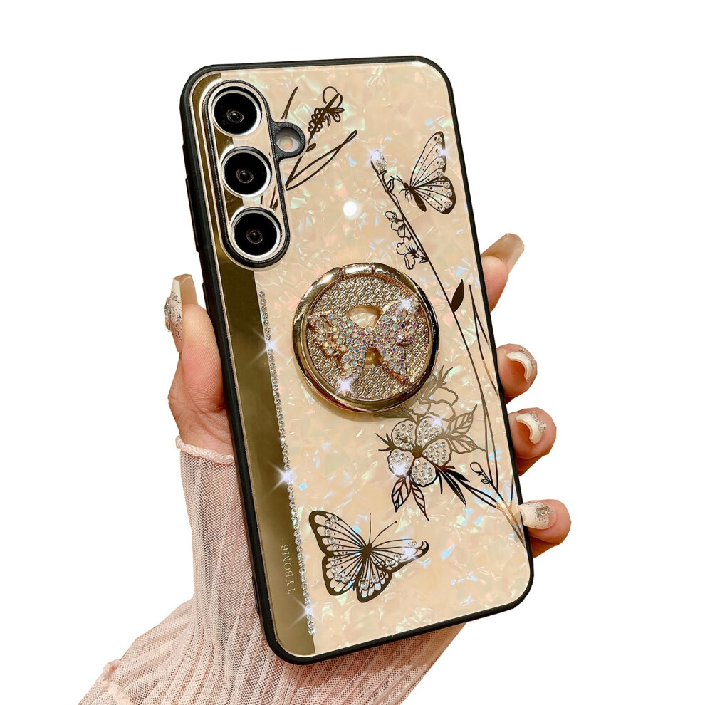 Fr Samsung Galaxy A54 Bling Case Luxus Fr Frauen Mdchen Teenager Design Niedlich Glitzer Diamant Strass 3D Schmetterling Marmor Spiegel Ausgef-image
