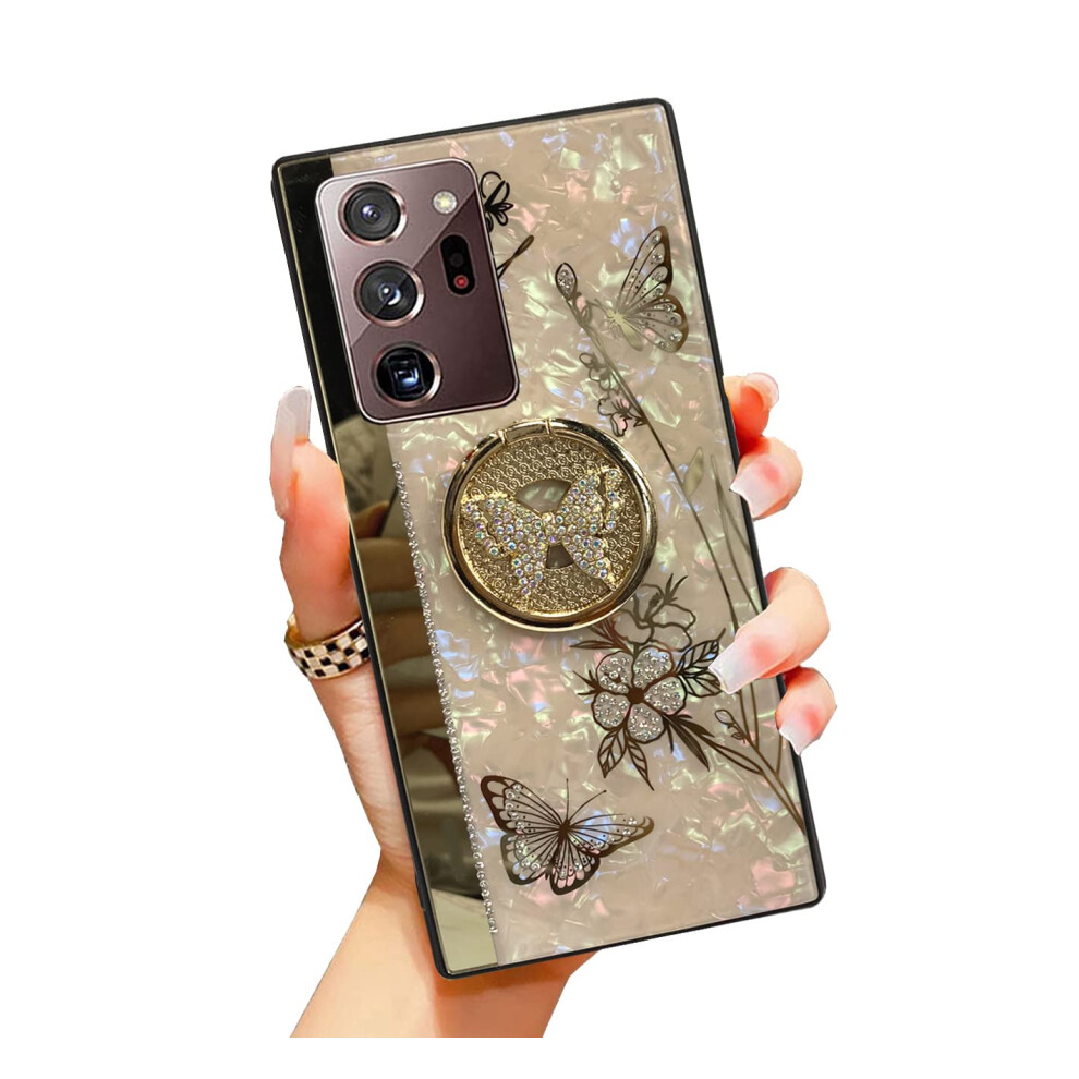 Bling-Hlle Fr Samsung Galaxy A13 5G, Luxuris, Fr Frauen, Mdchen, Teenager, Design, Ser Glitzer, Diamant, Strass, 3D, Schmetterling, Marmor-image