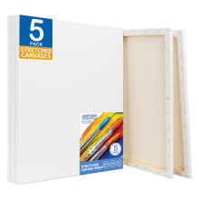 Nataen bl pltno FIXSMITH  16 x 20 palcu, 5 balen, velk pltno se zkladnm nterem 100% bavlna, 5/8palcov profil balen za super hodnotu pro