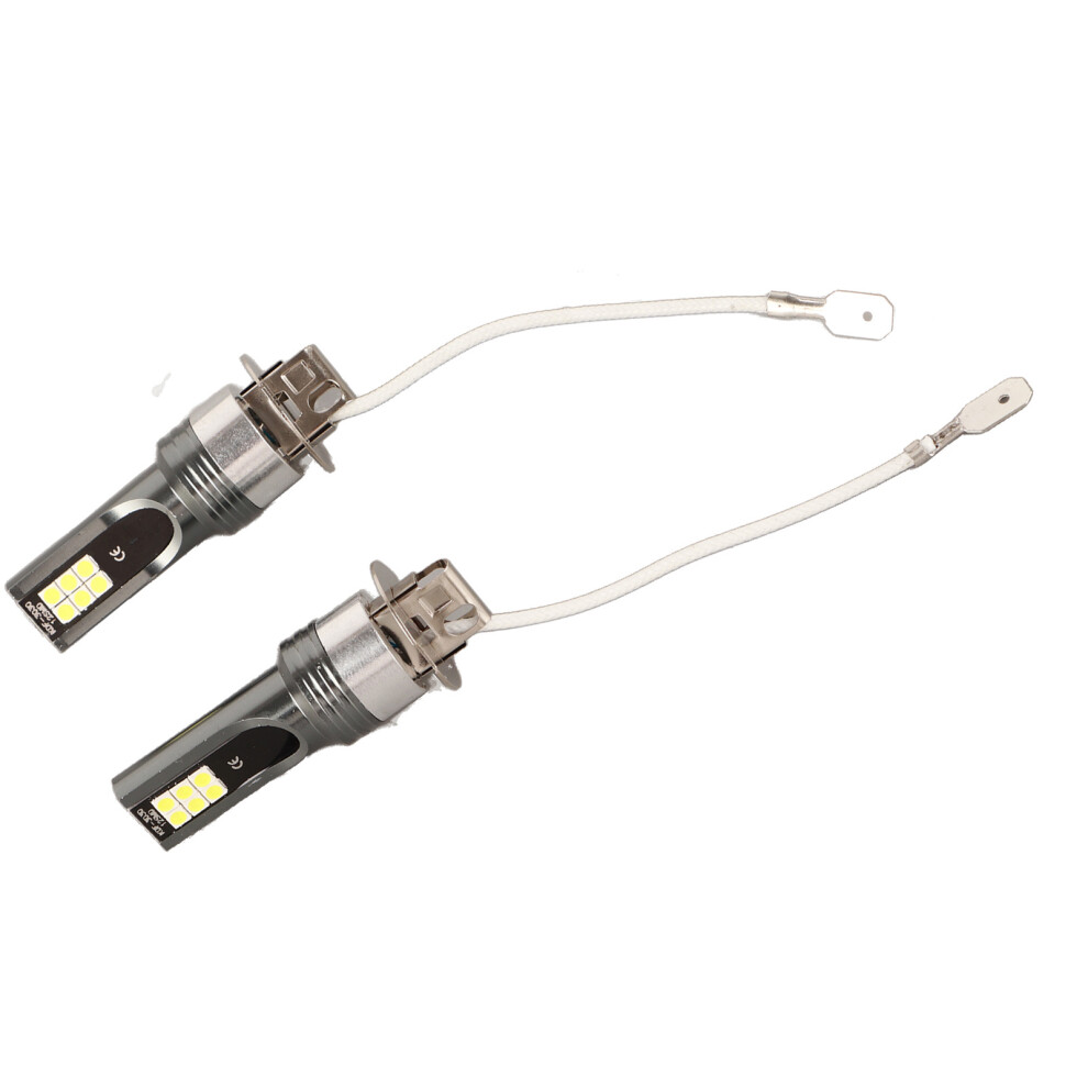 Pair Of 2525 12Led Car Vehicle Headlight For H3 Headlamp Bulb Dc12v 6500Kâ7500K White 4141324607127