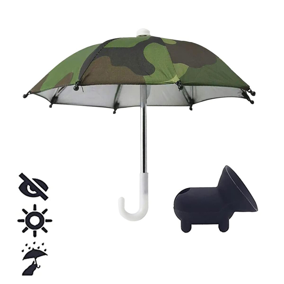 Axlorp Phone Umbrella For Sun - Cell Phone Umbrella Sun Shade Suction Cup Stand Mobile Phone Holder With Universal Adjustable Anti-Reflective Gl 765279900771