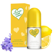 Dana Love's Fresh Lemon Keulen Mist 1,5 Fl. Oz. Verkwikkende en opbeurende citroengeurende bodymist voor dames Klassieke geur voor dagelijkse frishei