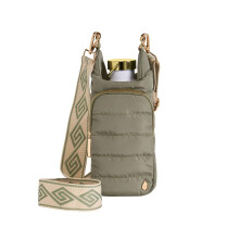 WanderFull Original HydroBag se vejde a do 32 oz drk lhve s popruhem - Hands-free Crossbody taka na vodu s kapsou na telefon - Sage
