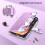 ULAK ULAK iPhone 14 Plus Wallet Case met Kaarthouder [RFID Blokkering], Flip Case voor Vrouwen 4