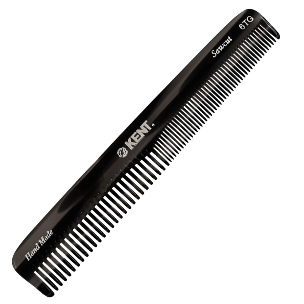 Kent 6T G Fine Tooth And Wide Tooth Hair Comb Handmade Styling Comb For Hair Care Barber Combs Beard Combs For Men Styling Grooming For Men