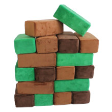 Plush Blocks - The Original Premium Plush Building Block for Kids - Certified Safe Foam Blocks in Luxuriously Soft Fabric Covers - Set of 24 (Earth)