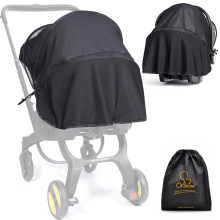 Orzbow Baby Car Seat Myggenet med Privatliv Solskrm 2-i-1 Universal Insect Mesh Net Beskytter babyer mod solens strler Myggenet og insekter Egn