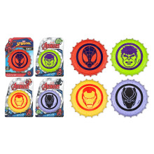 JA-RU Marvel Avengers & Spiderman Water Frisbee Soaker (4 Frisbees Assorted) Gummi Disc Vandlegetj til brn og voksne. Udendrs pool legetj og
