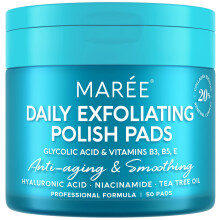 MAREE Glykolsure-Polituren  Toner-Pads fr die Gesichtsreinigung  Teebauml, Salicylsure und Vitamine E B3 B5  Gesichtspeeling und strahlender T