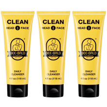 Bee Bald CLEAN Limpador dirio para cabea e rosto atualiza e lava completamente o cuidado premium para cabeas carecas para homens e mulheres 4