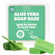 Skin Said Yes 5Lb Alo Zeepbasis - Benodigdheden voor het maken van smelt- en gietzeep - SLS/SLES-vrij Nee Palmolie Natuurlijk met organische Alo