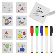 PicassoTiles Canvas Plates Whiteboard med 8 magnetiska byggnadsplattor och 5 markrpennor Expansionskonstruktionsblock STEAM Inlrningssatser Ped