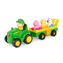 Brinquedo de trator musical John Deere Animal Sounds Wagon Ride - Brinquedos musicais para crianas - Inclui trator de figura de fazendeiro e 3 a