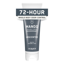 Mando Ganzkrper-Deodorant fr Mnner  Unsichtbare Creme  72-Stunden-Geruchskontrolle  Aluminiumfrei, ohne Backpulver, hautvertrglich  3-Unzen-T
