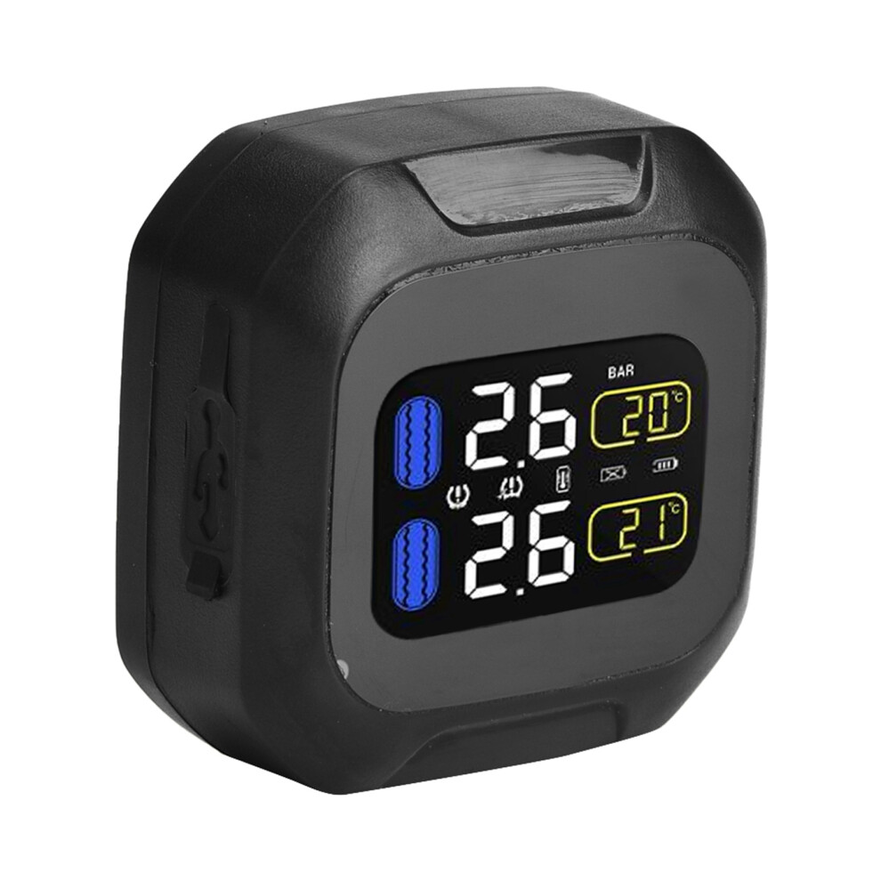 Motorcycle Wireless TPMS Sensor Tire Pressure Monitor System With 2 External Sensors-image-OPC-PHWV9PP-NEW