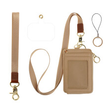 Mondo Designs 2-in-1 ID Badge Holder & Lanyard Wallet - Multi-Use Womens Small Wallet with Removable Wristlet & Neck Lanyard Clear Window 5 Car